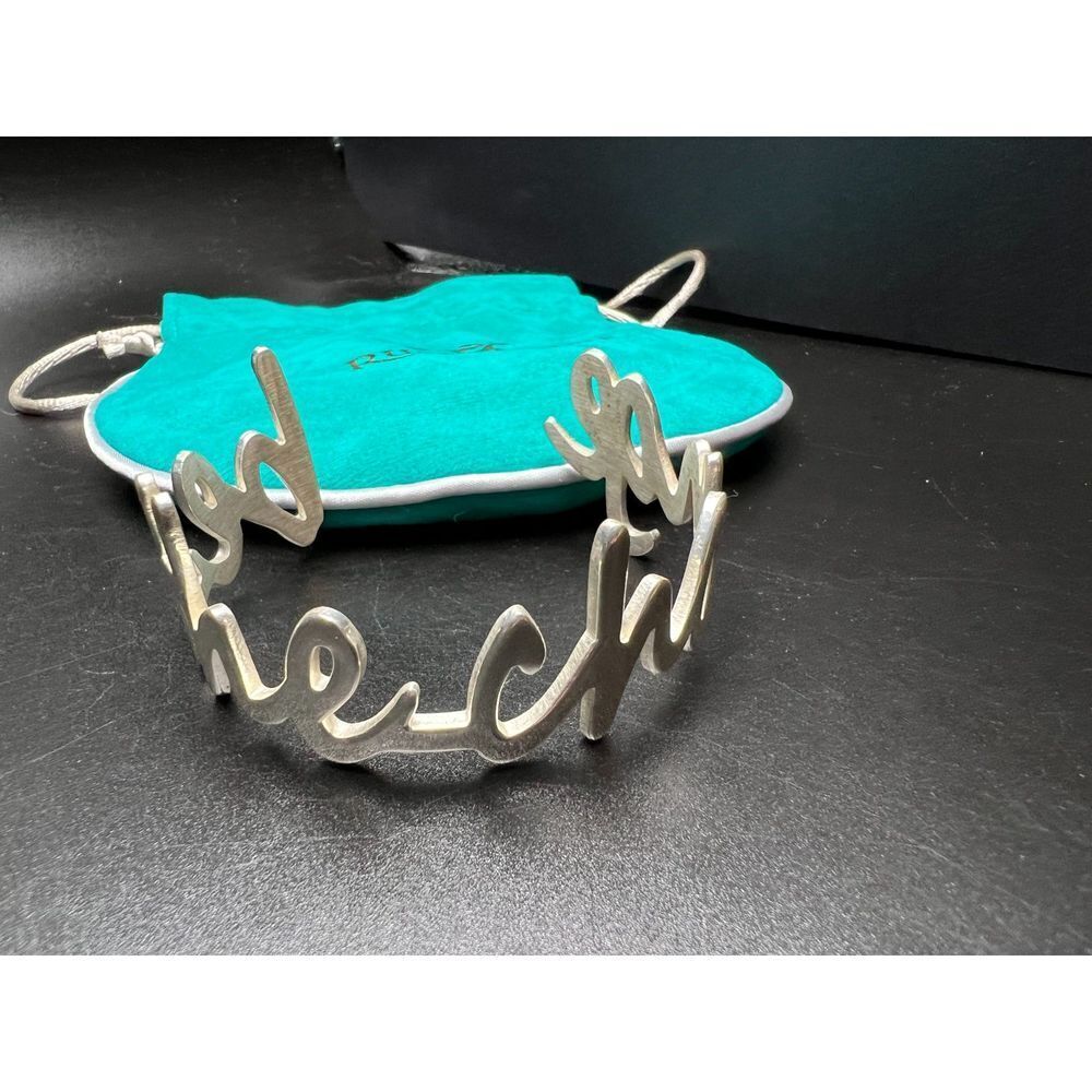 Rustic Cuff Designer Silver Be The Change Gandhi … - image 2